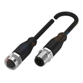 Balluff Cordset, M12 female 0deg A-code 5-pin / M12 male 0deg A-code 4-pin, 5m Balluff